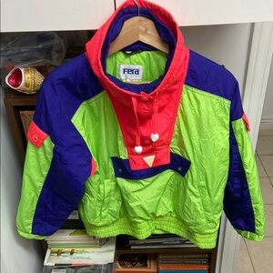Vintage 80’s Ferra Skiwear Neon Colorful Kid’s Jacket